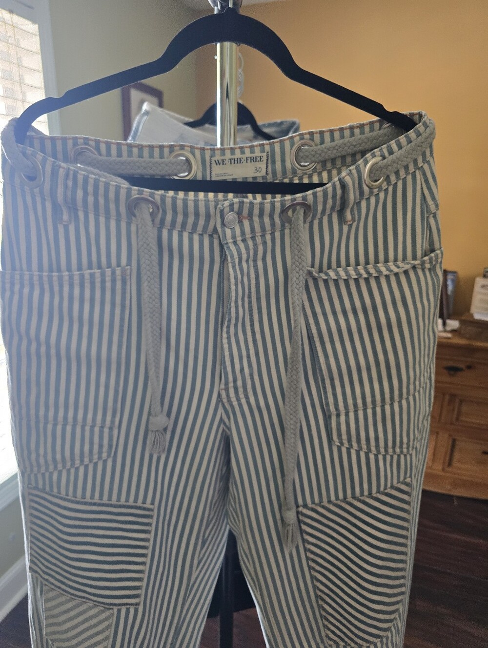 Free People Moxie Railroad Low Slung Jeans. Size 30